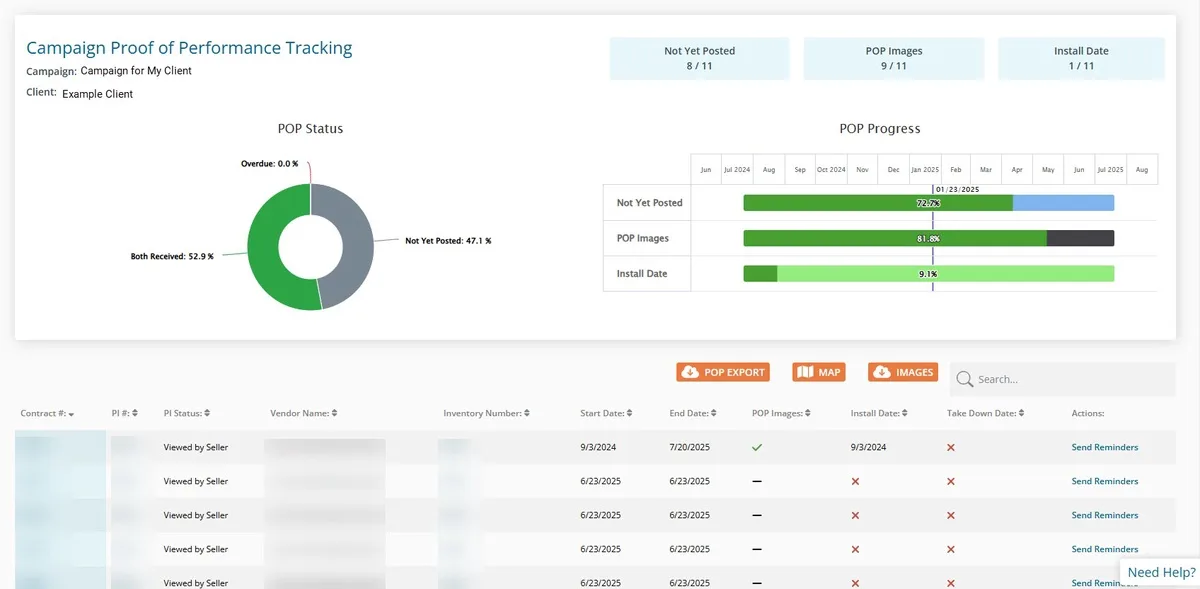 DOmedia posting instructions dashboard